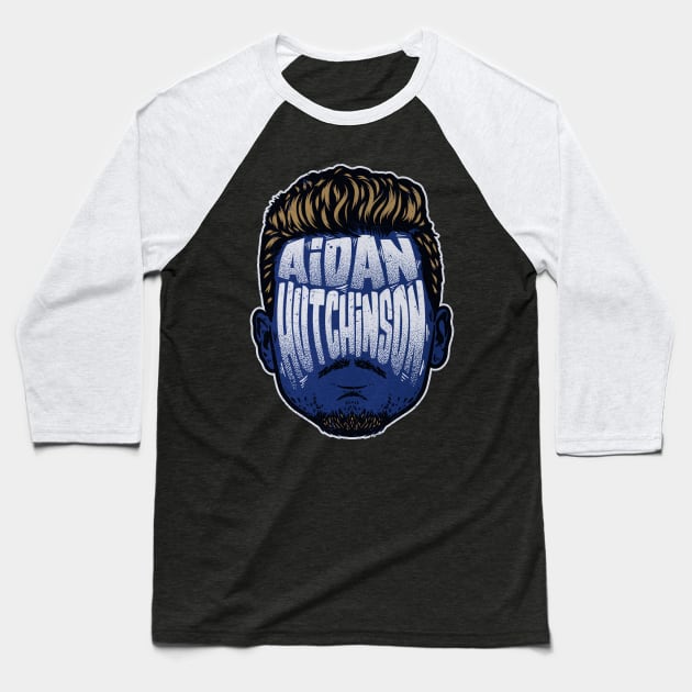 Aidan Hutchinson Detroit Player Silhouette Baseball T-Shirt by MASTER_SHAOLIN